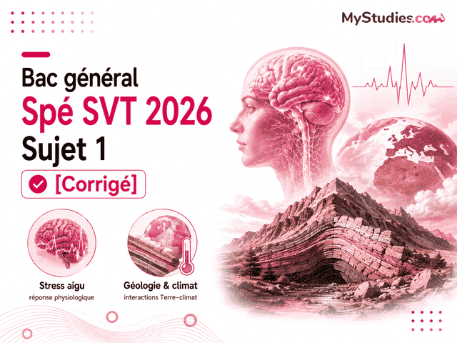 Bac général Spé SVT 2026 Sujet 1 [Corrigé]