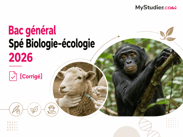 Bac général Spé Biologie-écologie 2026 [Corrigé]