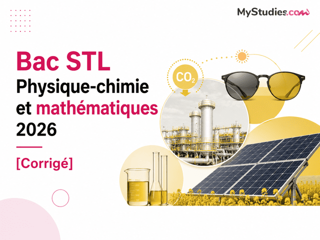 Bac STL Physique-chimie et mathématiques 2026 [Corrigé]