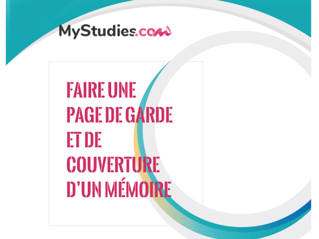 Différence Couverture Et Page De Garde www.mystudies.com