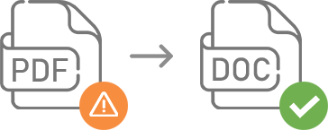 Remplace ton doc en .pdf par un .doc